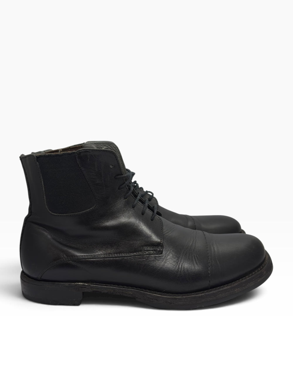 Miu Miu 00s Leather Cap-Toe Boots