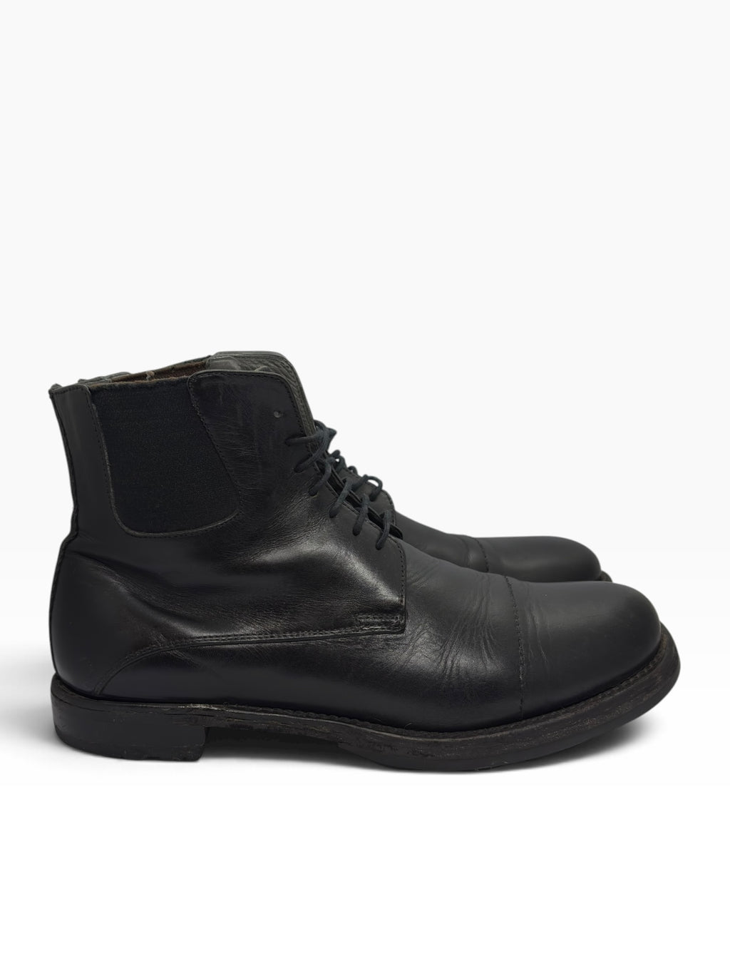 Miu Miu 00s Leather Cap-Toe Boots