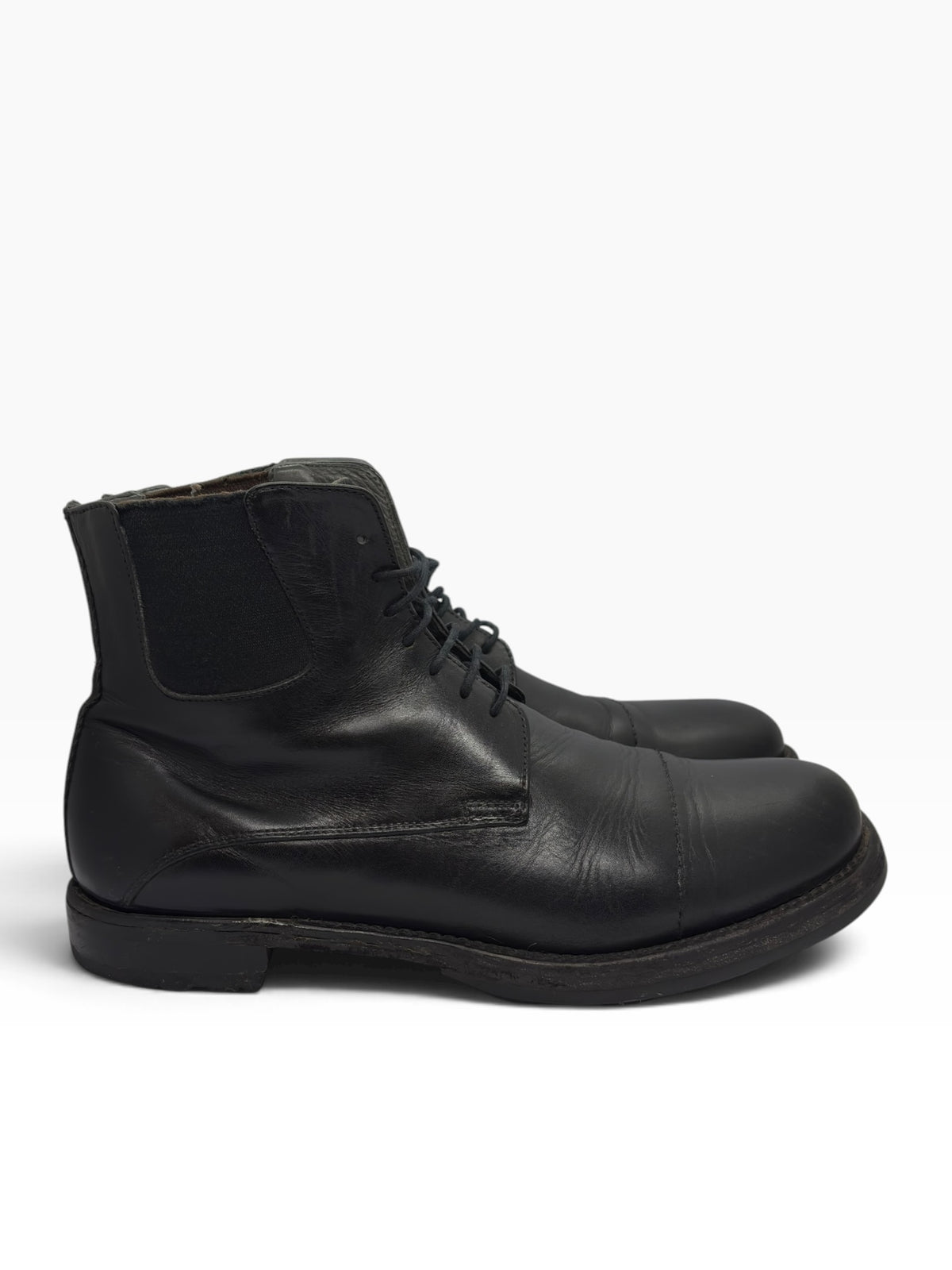 Miu Miu 00s Leather Cap-Toe Boots