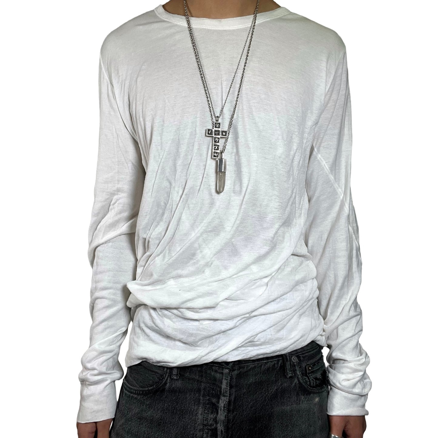 Rick Owens FW17 "Glitter" Double Layered Long Sleeve