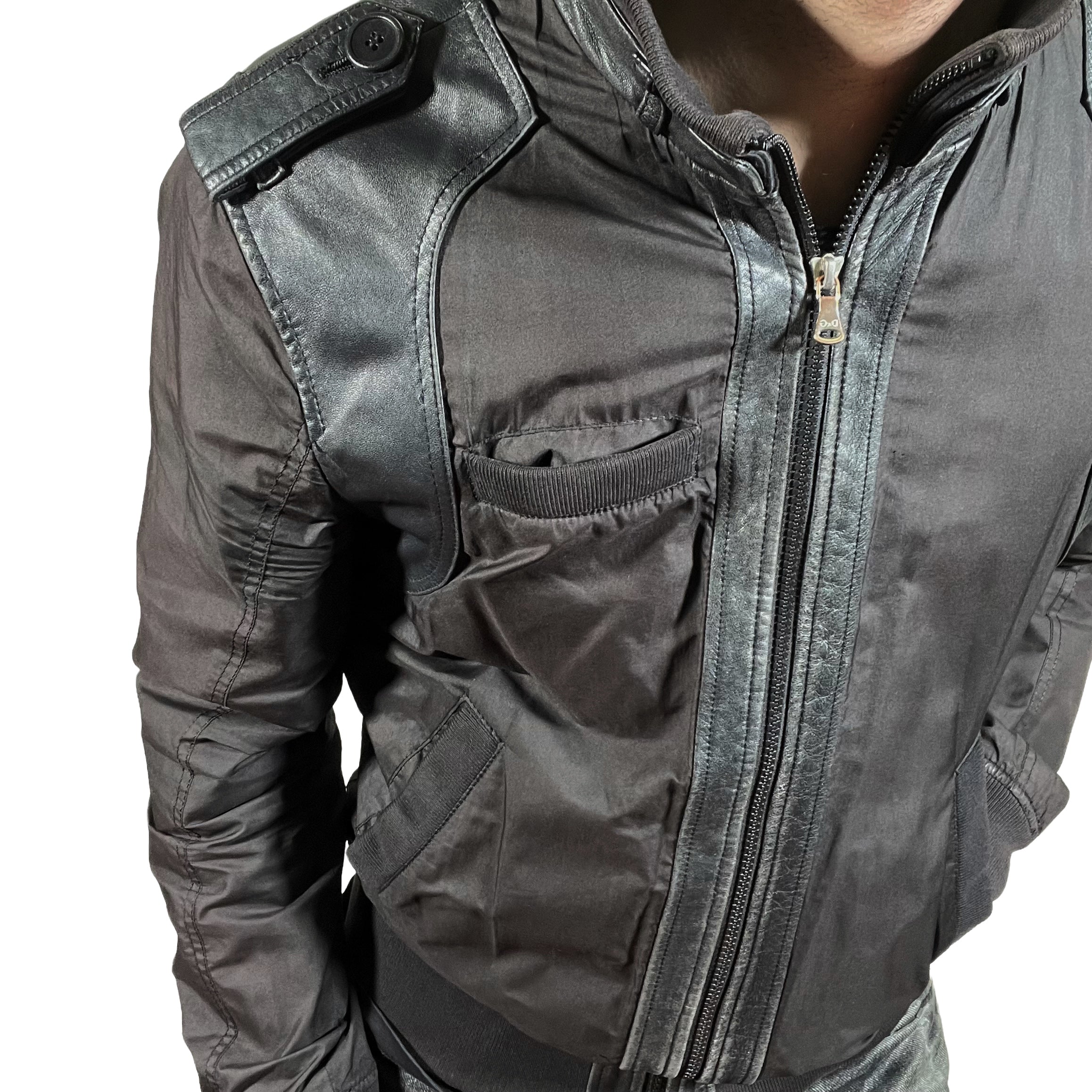 Dolce & Gabbana Leather-Trim Bomber Jacket