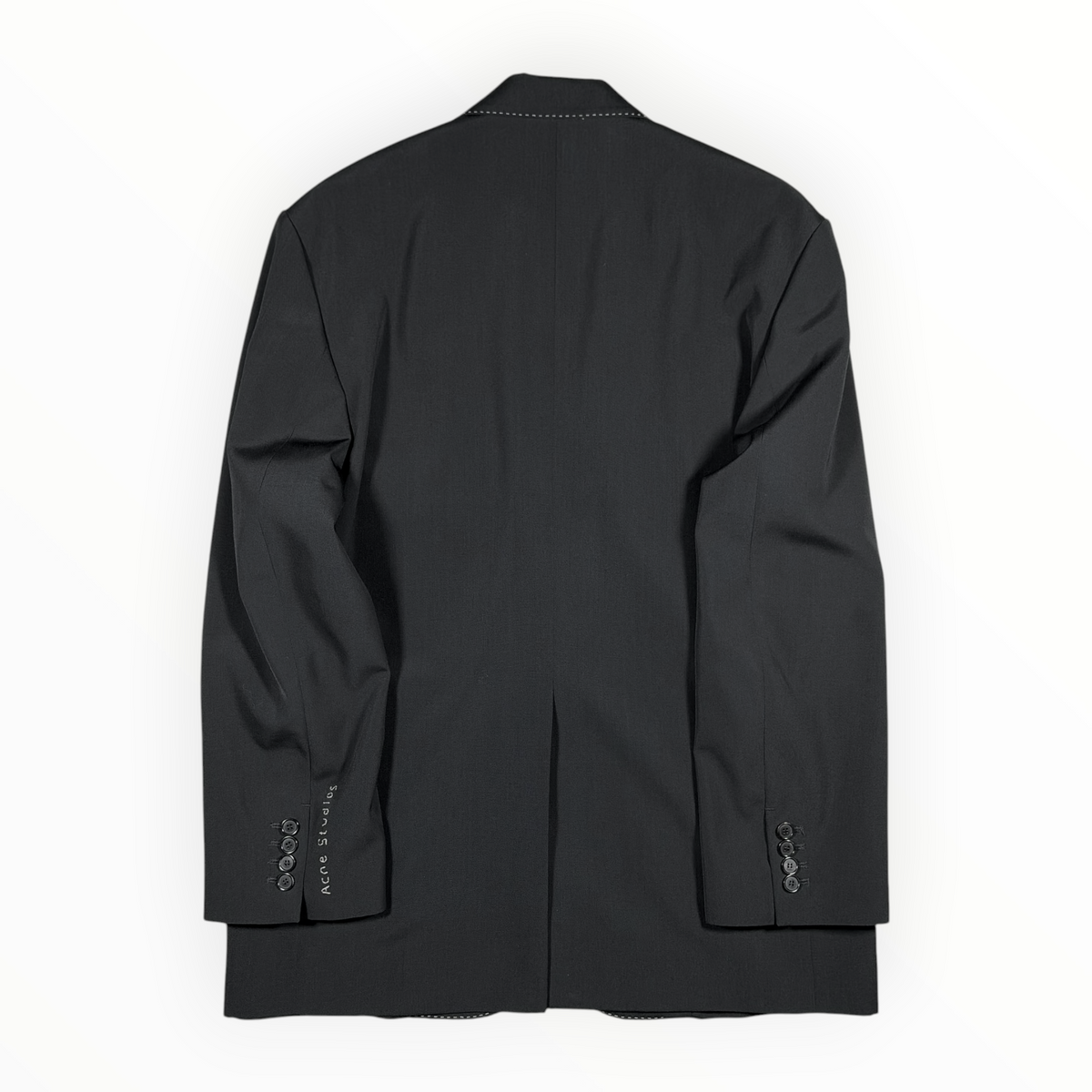 Acne Studios Contrast-Stitch Single-Breasted Blazer