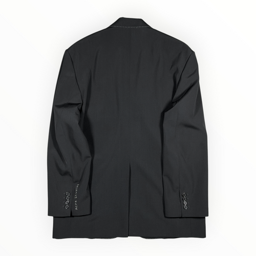 Acne Studios Contrast-Stitch Single-Breasted Blazer