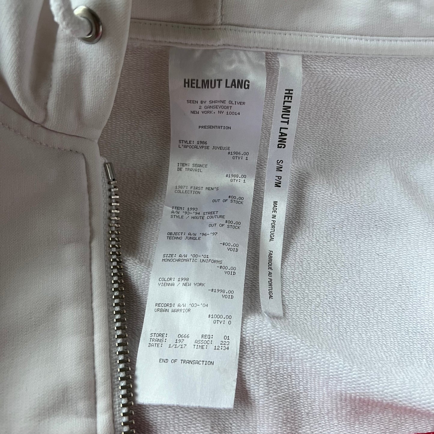 Helmut Lang Shayne Oliver Hoodie