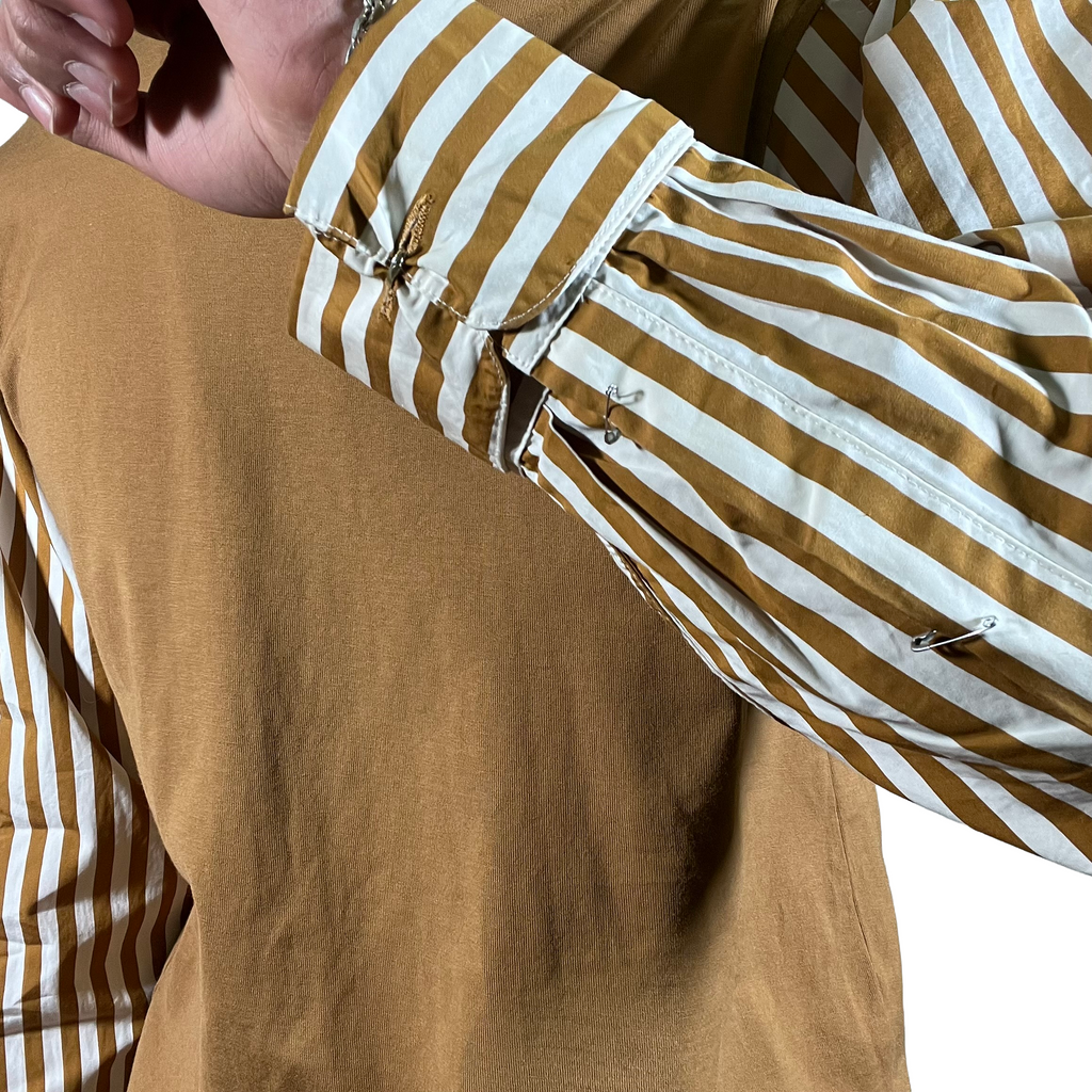 Dries Van Noten Contrasting Striped Sleeve Top