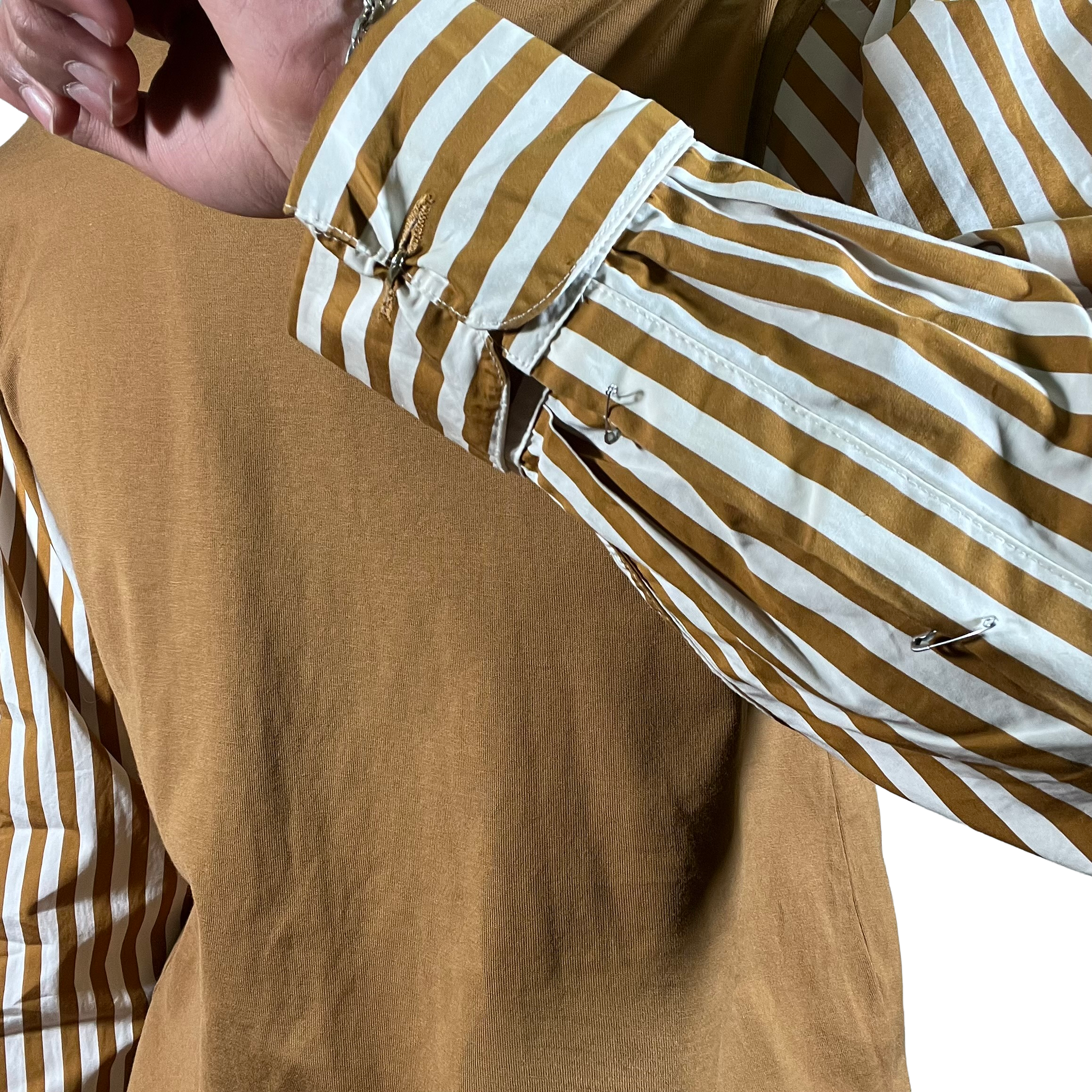 Dries Van Noten Contrasting Striped Sleeve Top