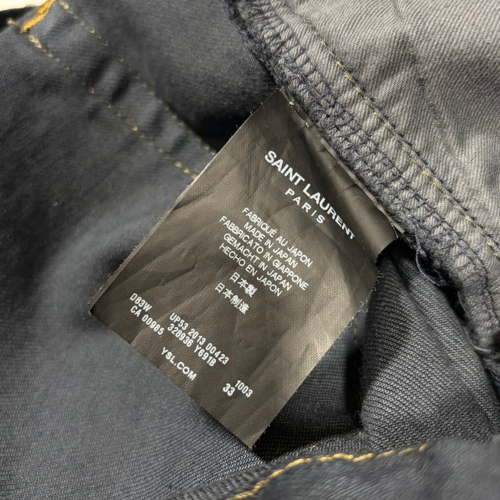 Saint Laurent Paris AW13 Oil Stain Scab Denim Jeans