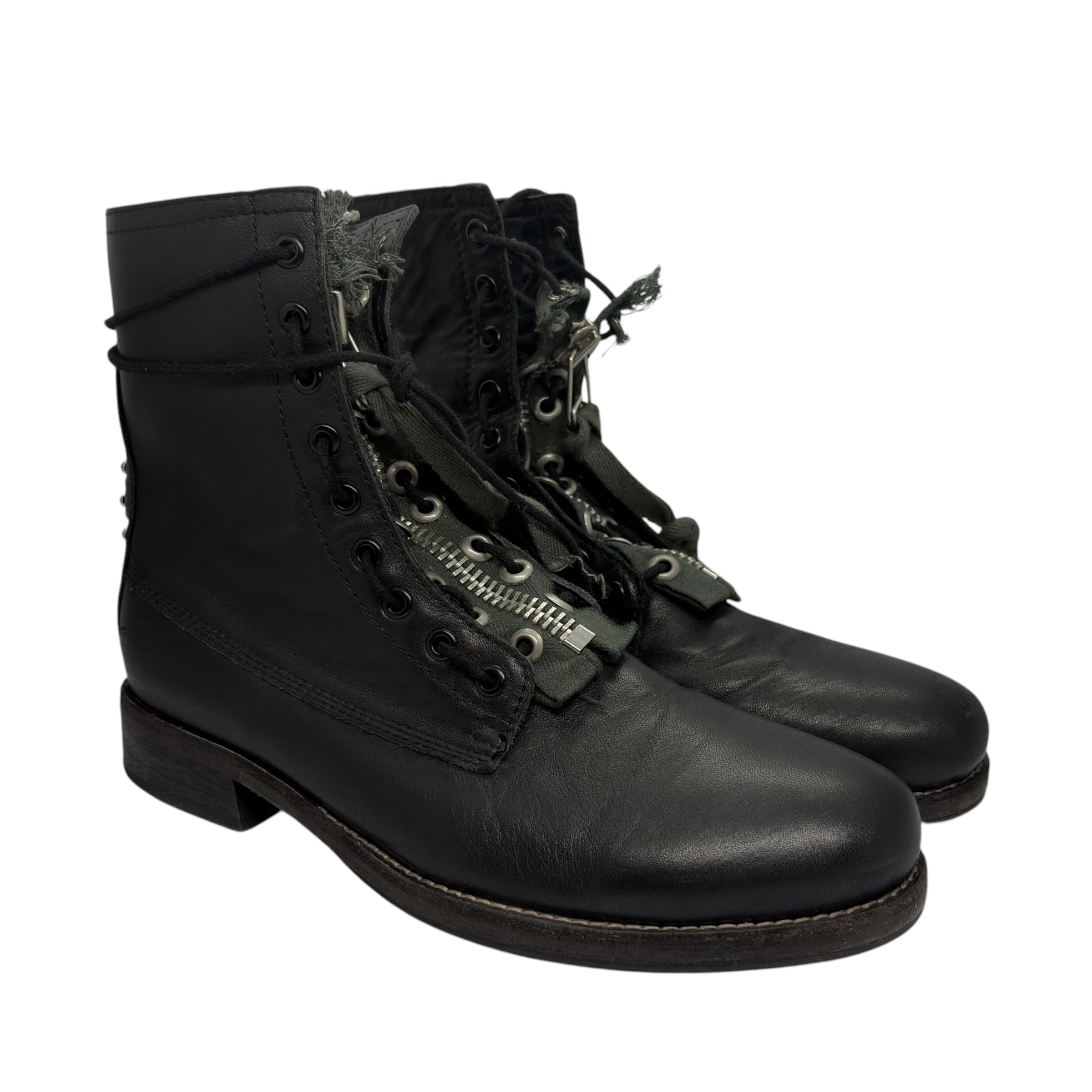 Undercover SS11 "Underman" Studded Zipper Combat Boots