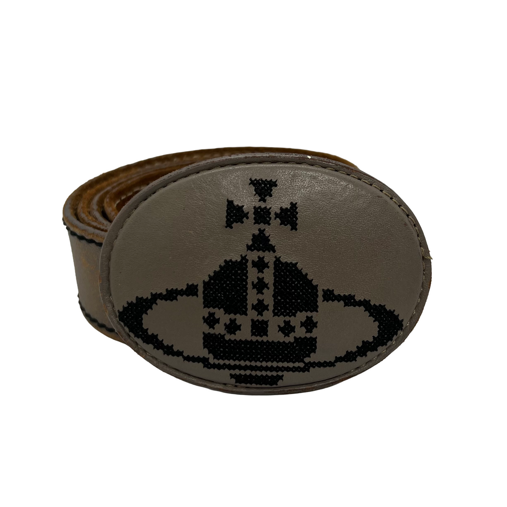 Vivienne Westwood Embroidered Orb Buckle Belt