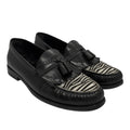 Celine Zebra Calf-Hair Tassel Kiltie Loafers