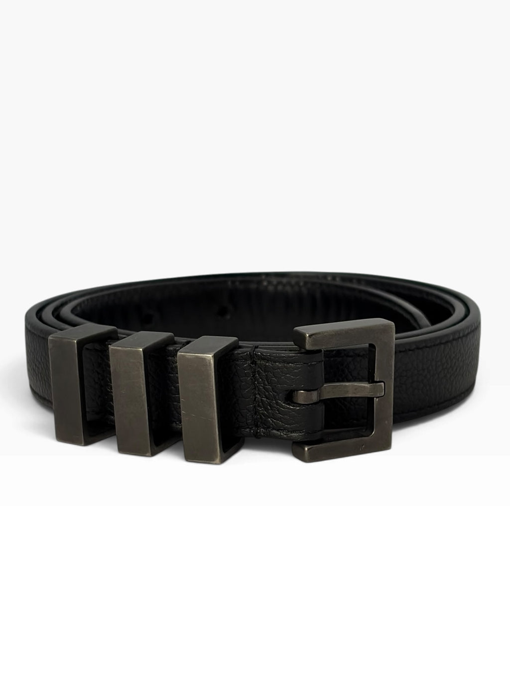 Saint Laurent 2015 3-Passer-By Leather Belt