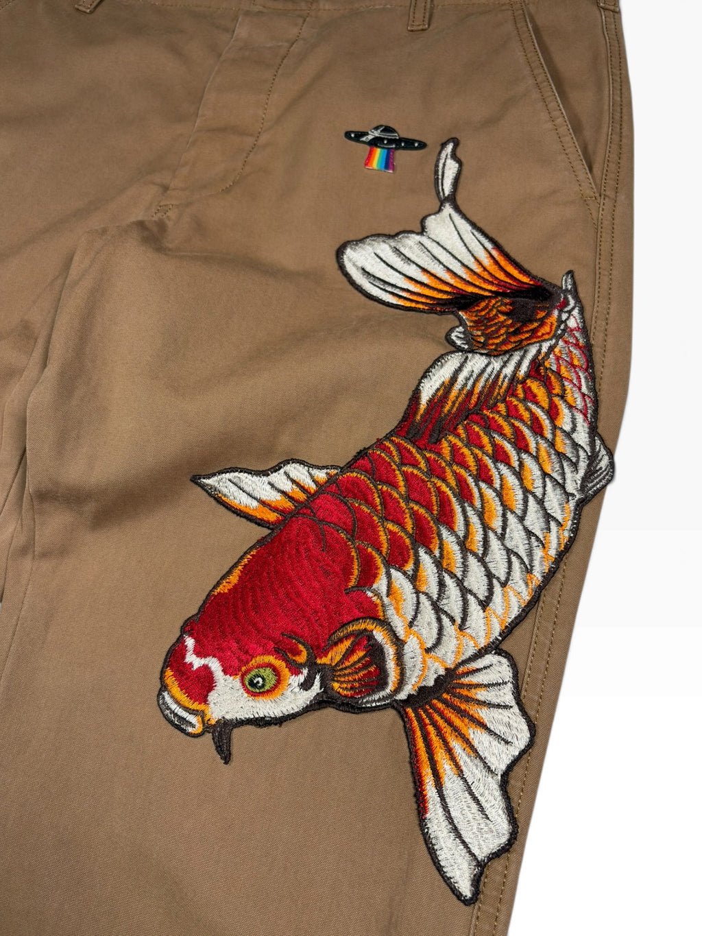 Gucci Koi Fish & UFO Embroidered Chino