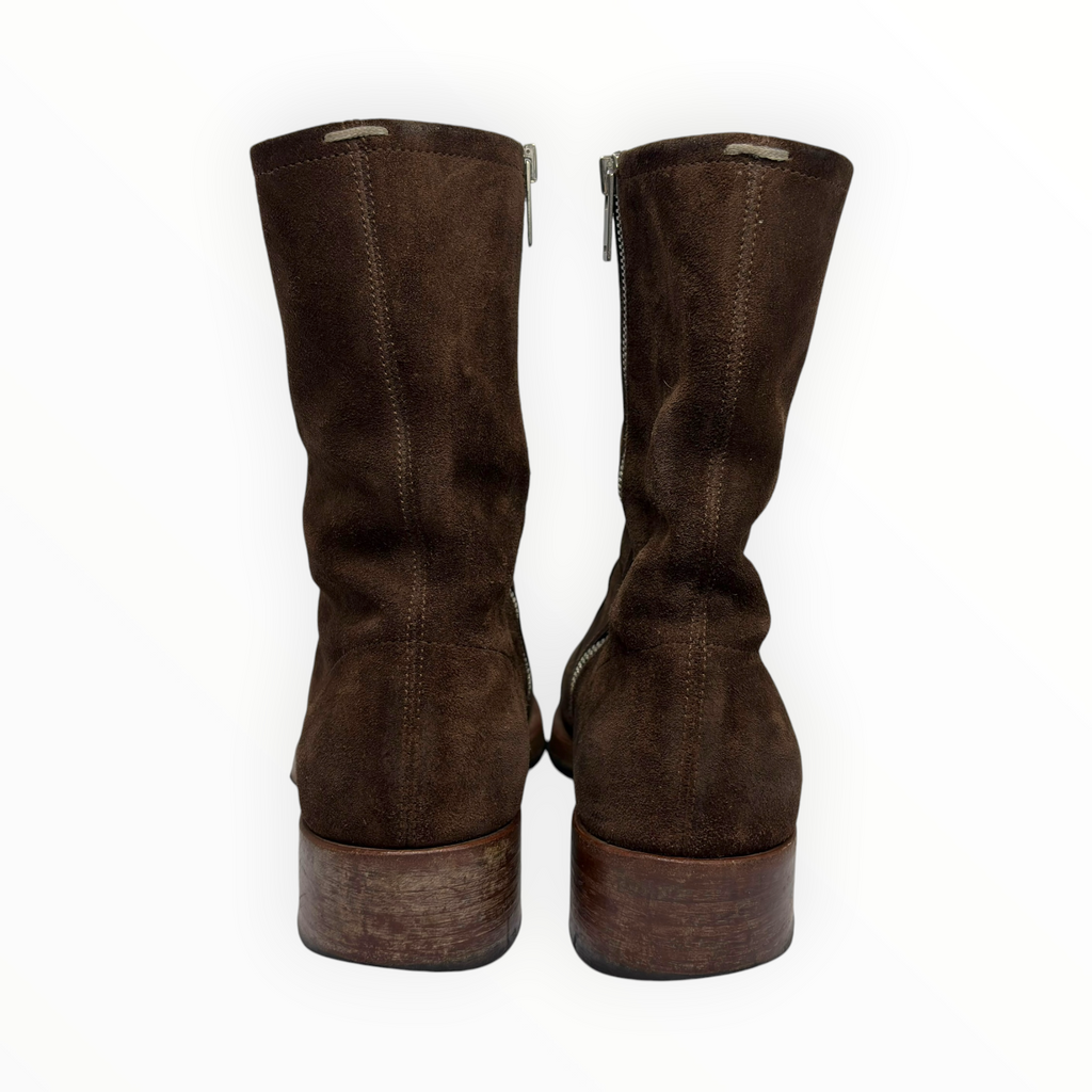 Maison Margiela Dark Brown Suede  Campus Boots