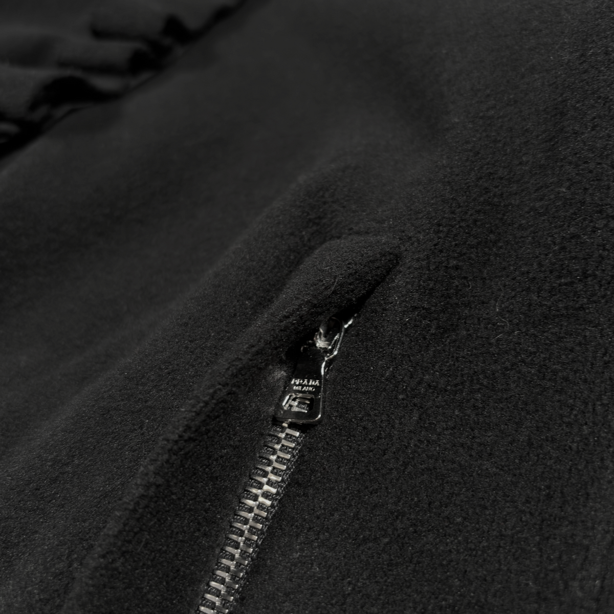 Prada Sport 2008 Ruffle-Trim Fleece Jacket
