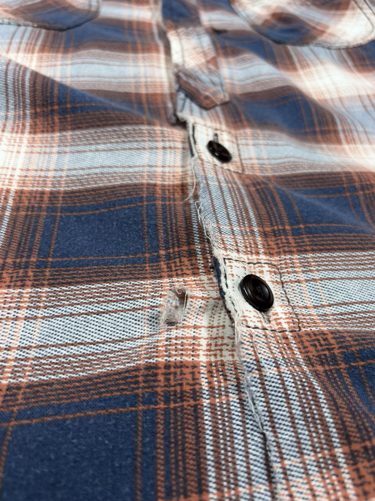 Number (N)ine AW08 Plaid Distressed Flannel Shirt
