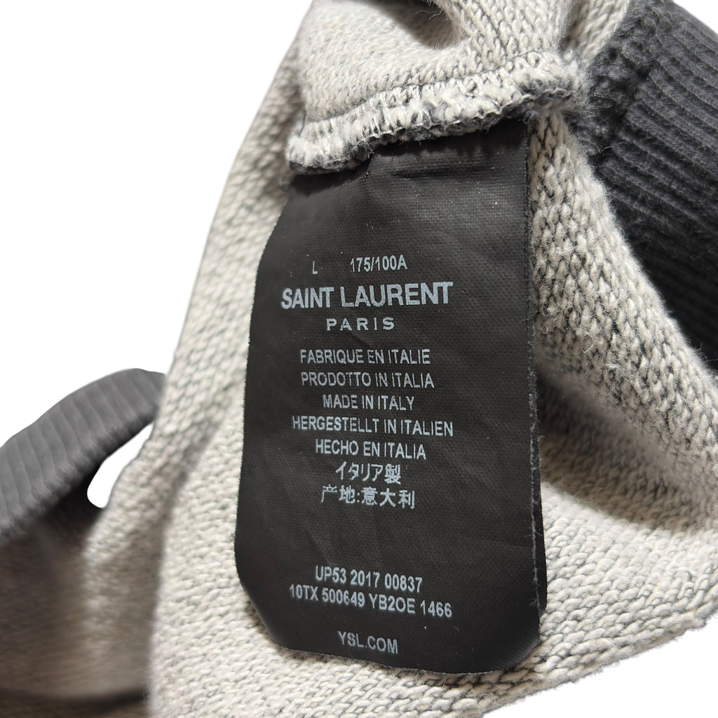 Saint Laurent Paris "Lightning Bolt" Graphic Crewneck Sweatshirt