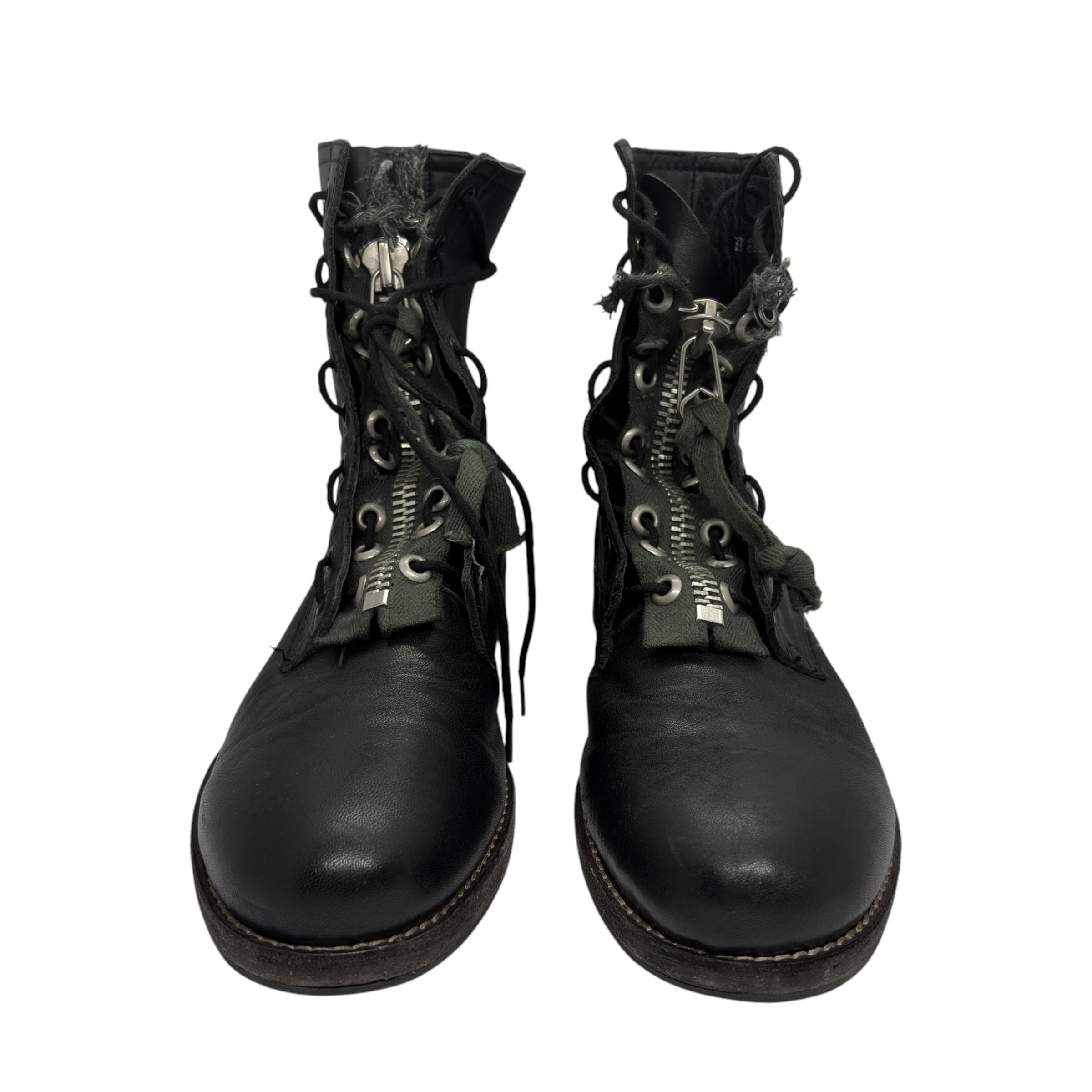 Undercover SS11 "Underman" Studded Zipper Combat Boots