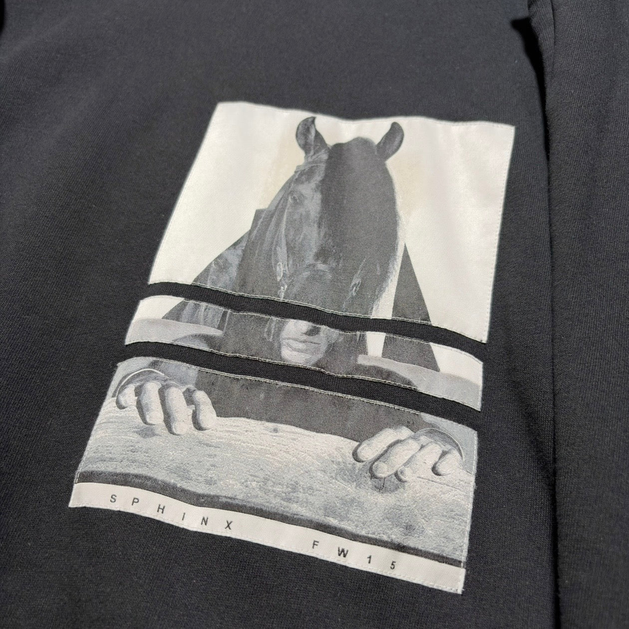 Rick Owens DRKSHDW "Sphinx" FW15 Horse Graphic Sweatshirt