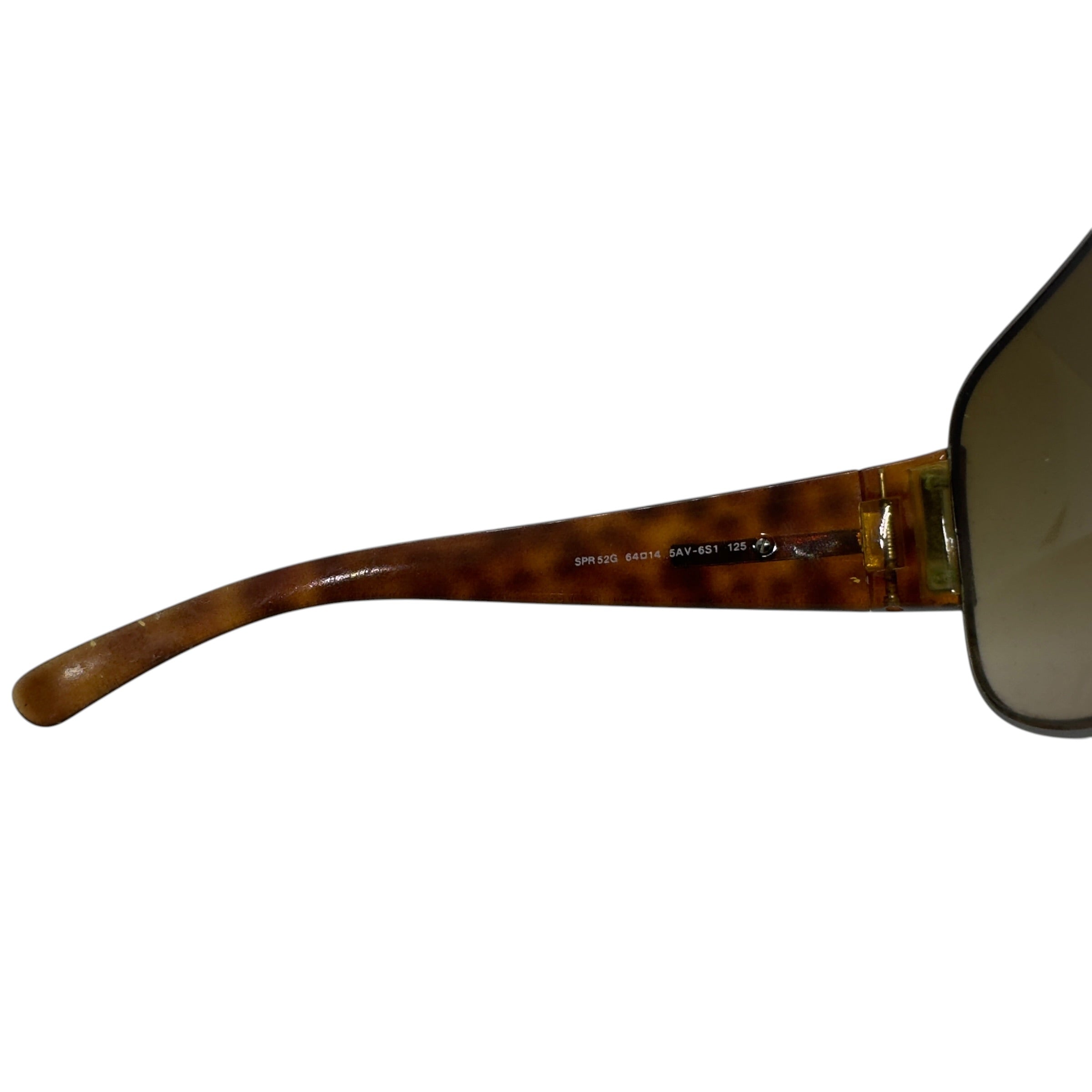 Prada Vintage Tortoiseshell & Gunmetal Aviator Sunglasses