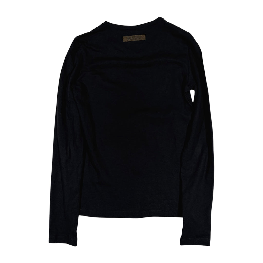 Jean's Paul Gaultier Rhinestone Logo Long Sleeve