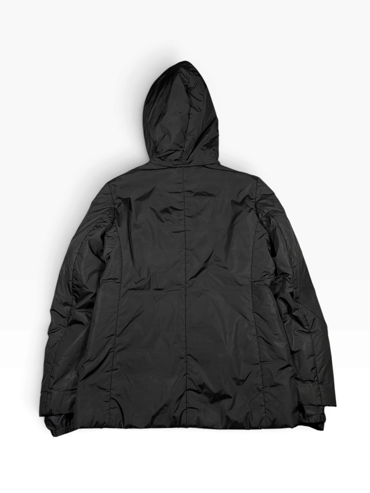 Prada Black Padded Hooded Nylon Jacket