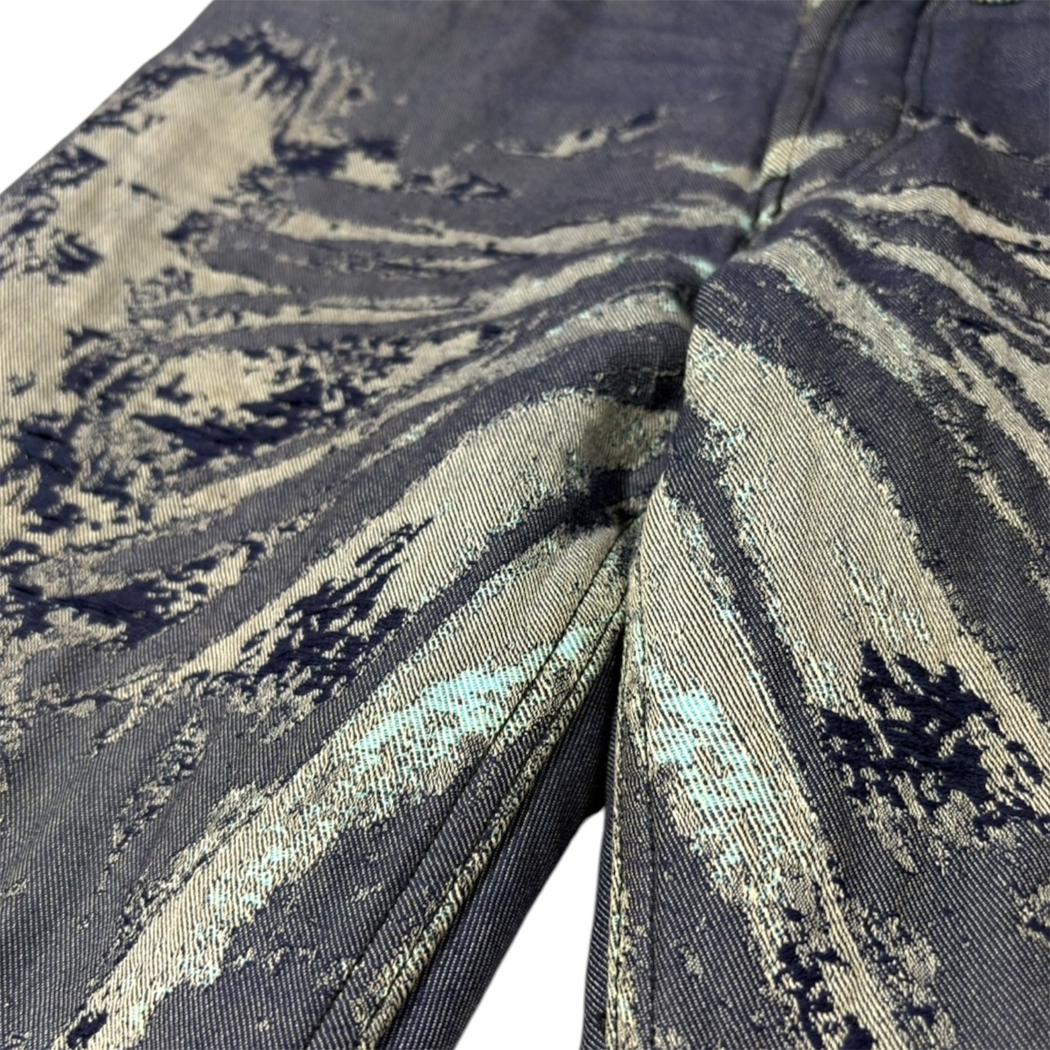 Issey Miyake A-POC Skeleton Jacquard Denim Jeans