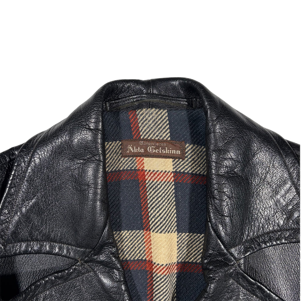 Vintage 50s Swedish Goatskin Leather Coat