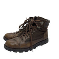 Gucci Vintage Web Stripe Leather & Canvas Hiking Boots