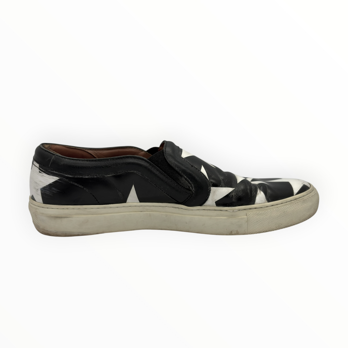 Givenchy Star Print Leather Slip-On Sneakers