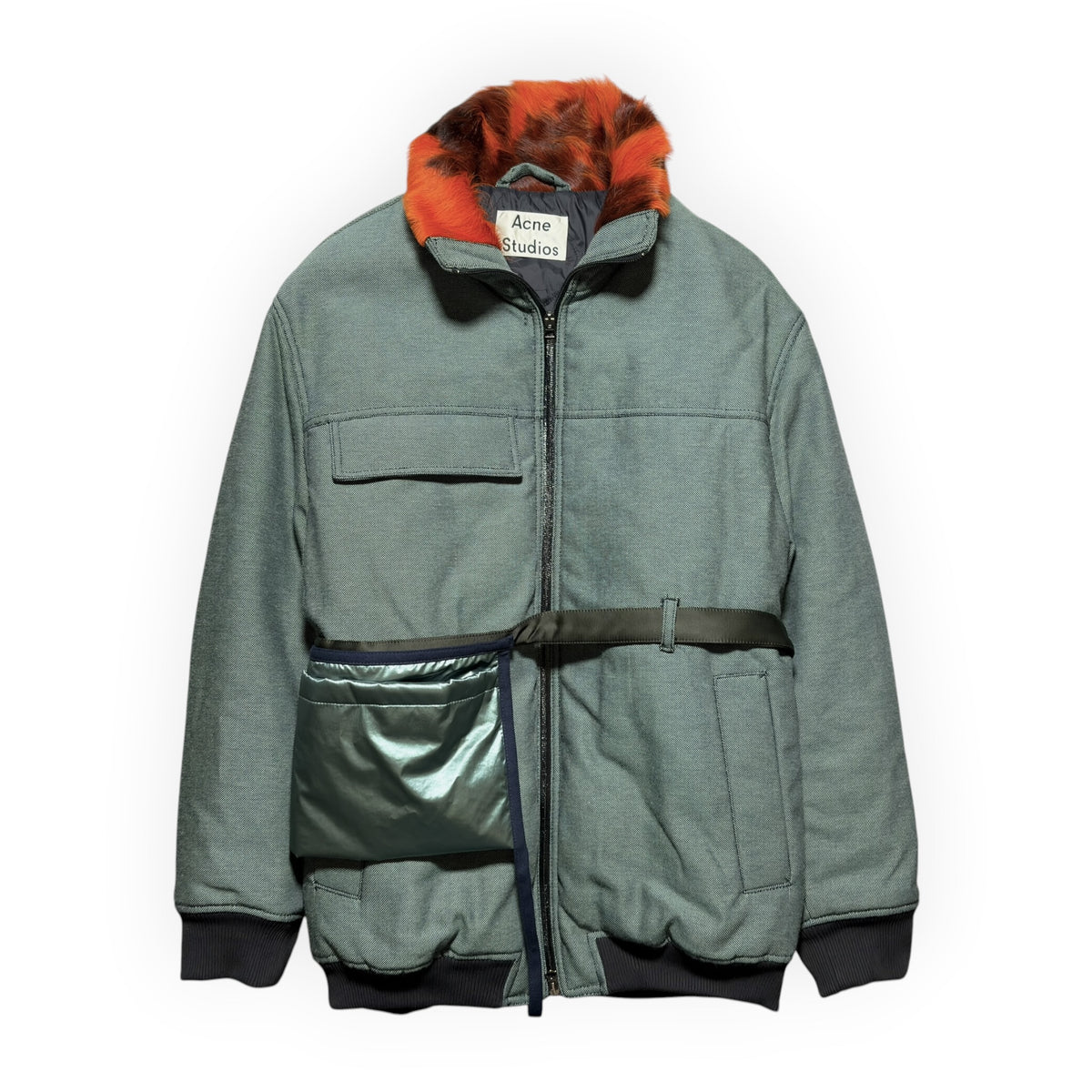 Acne Studios Faux-Fur Collar Belted Utility Jacket
