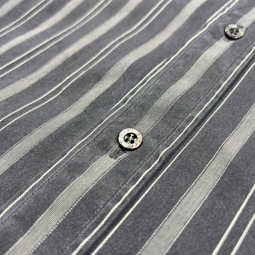 Gucci 2000s Striped Dress Shirt