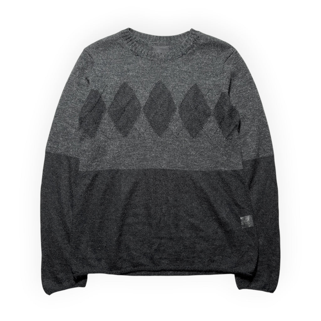 Number (N)ine Argyle Panel Mohair Blend Sweater