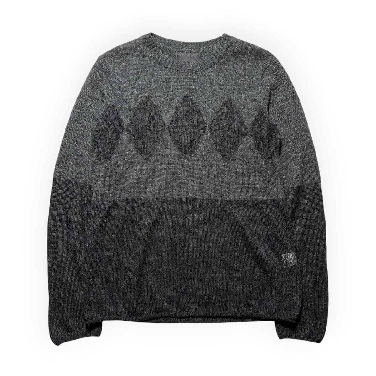 Number (N)ine Argyle Panel Mohair Blend Sweater