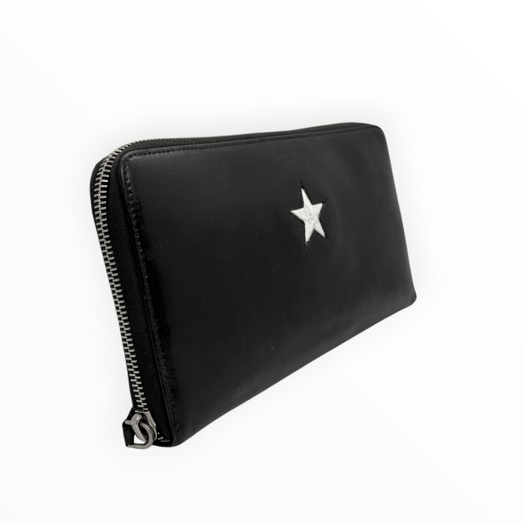 Givenchy Star Embossed Zip-Around Travel Wallet