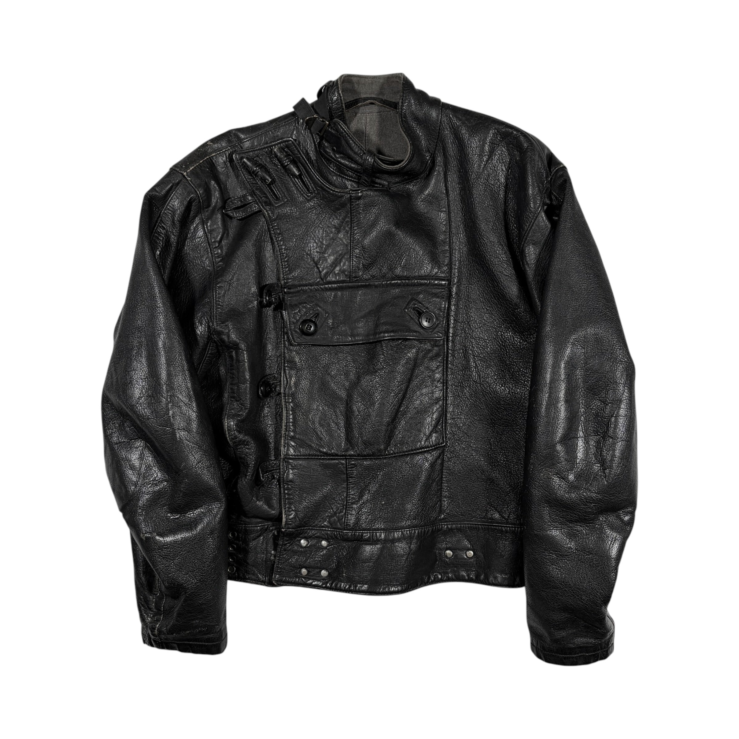 Vintage Swedish Military M1910 Leather Dispatch Rider Jacket