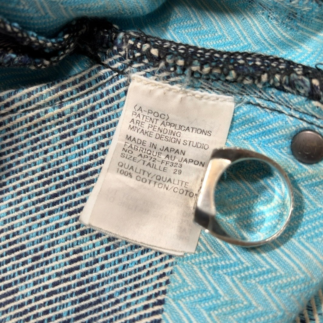 Issey Miyake A-POC Skeleton Jacquard Denim Jeans