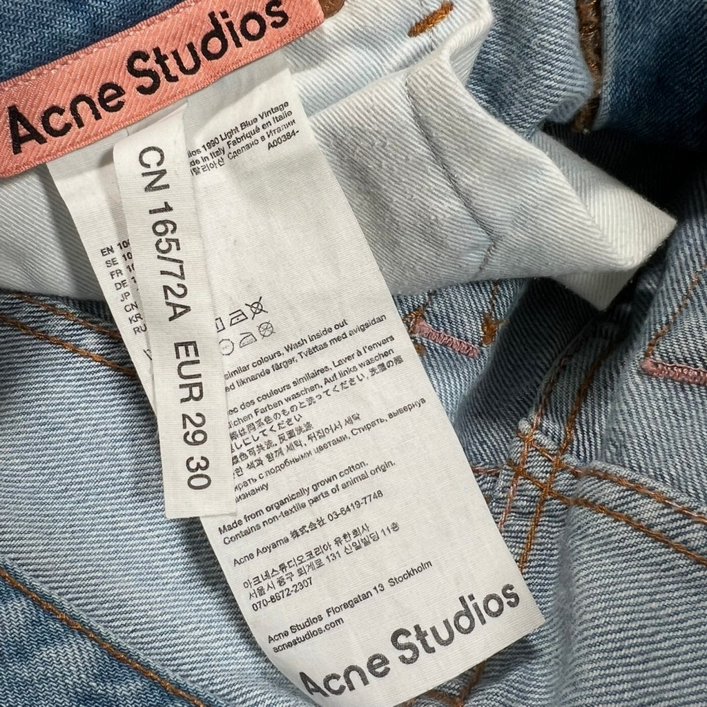 Acne Studios "1990" Light Blue Vintage Flare Jeans