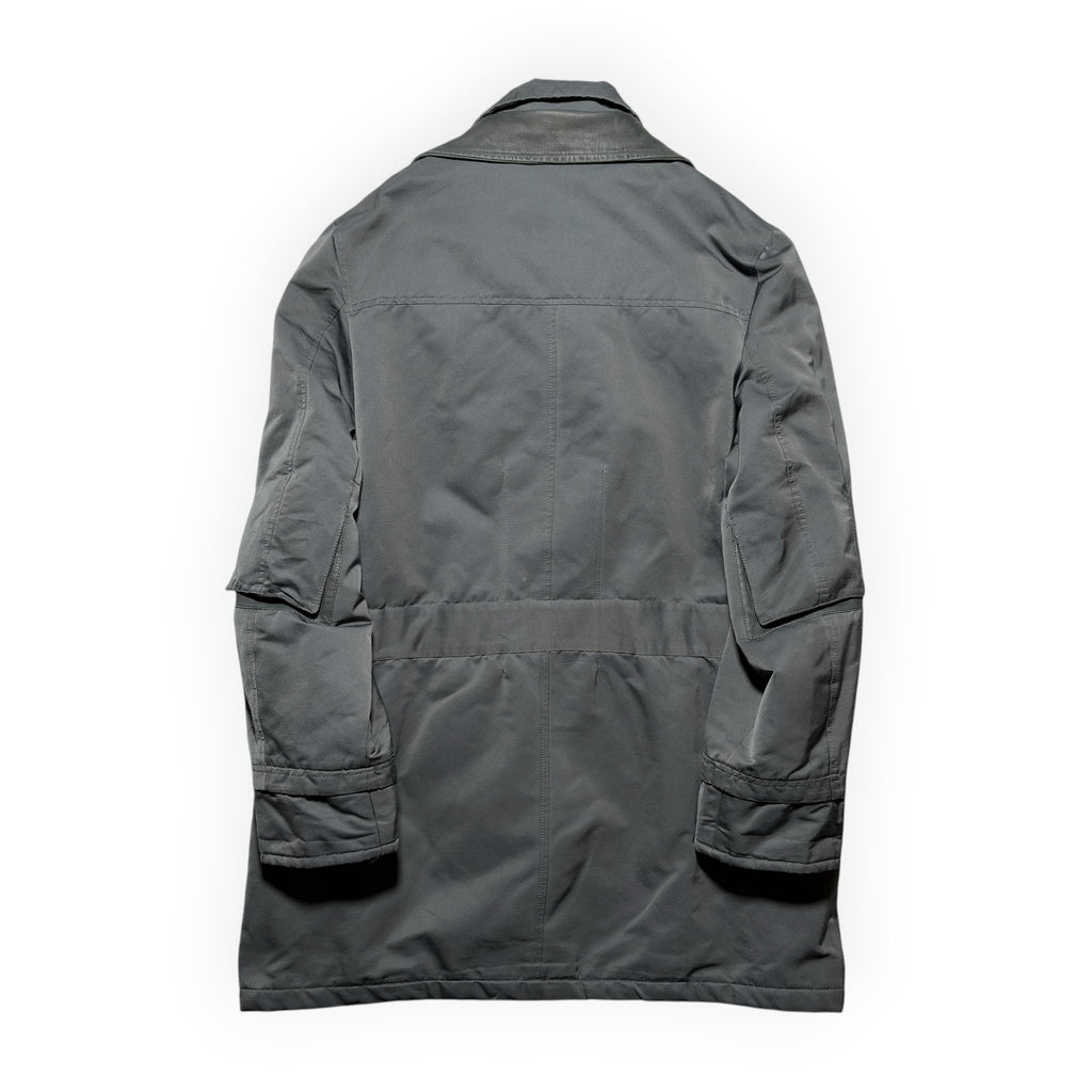 Versace Jeans Couture Leather-Trimmed Buckled Utility Parka