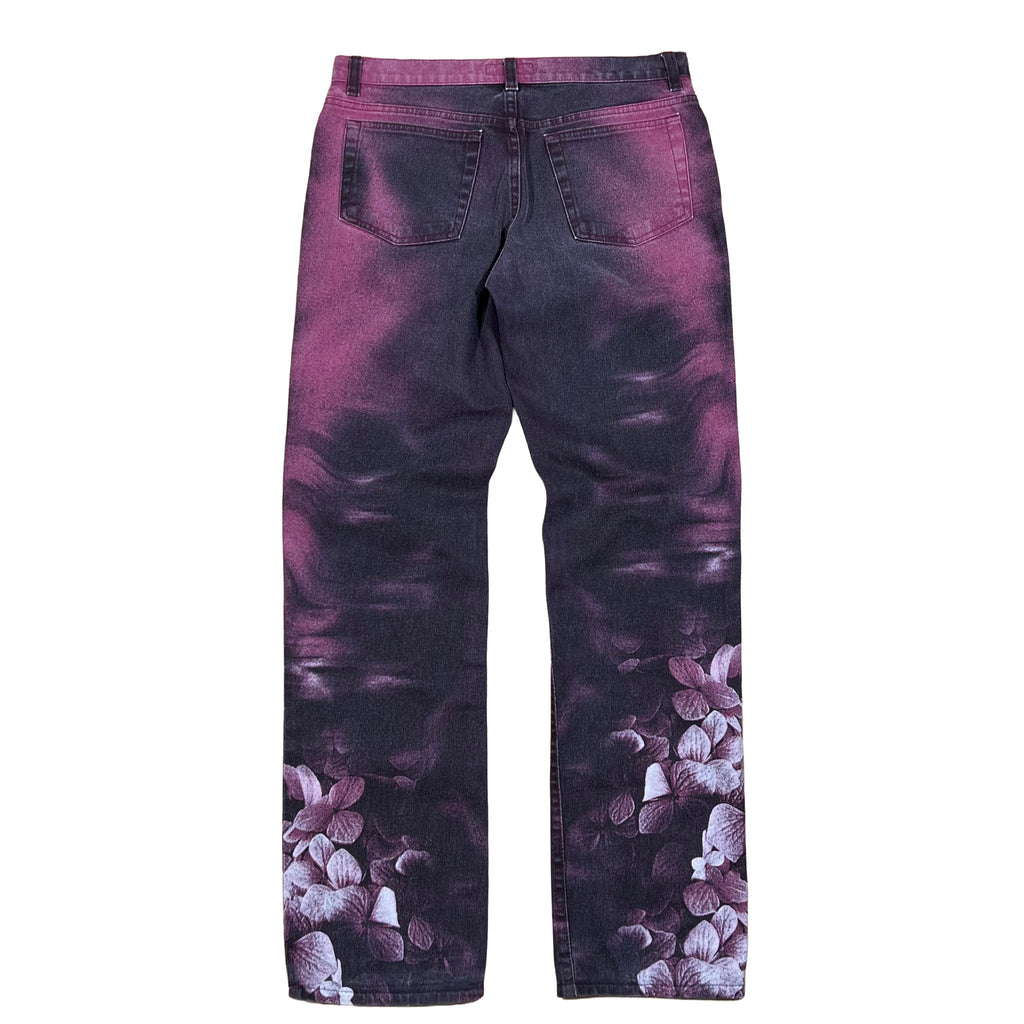 Roberto Cavalli Printed Hydrangea Jeans