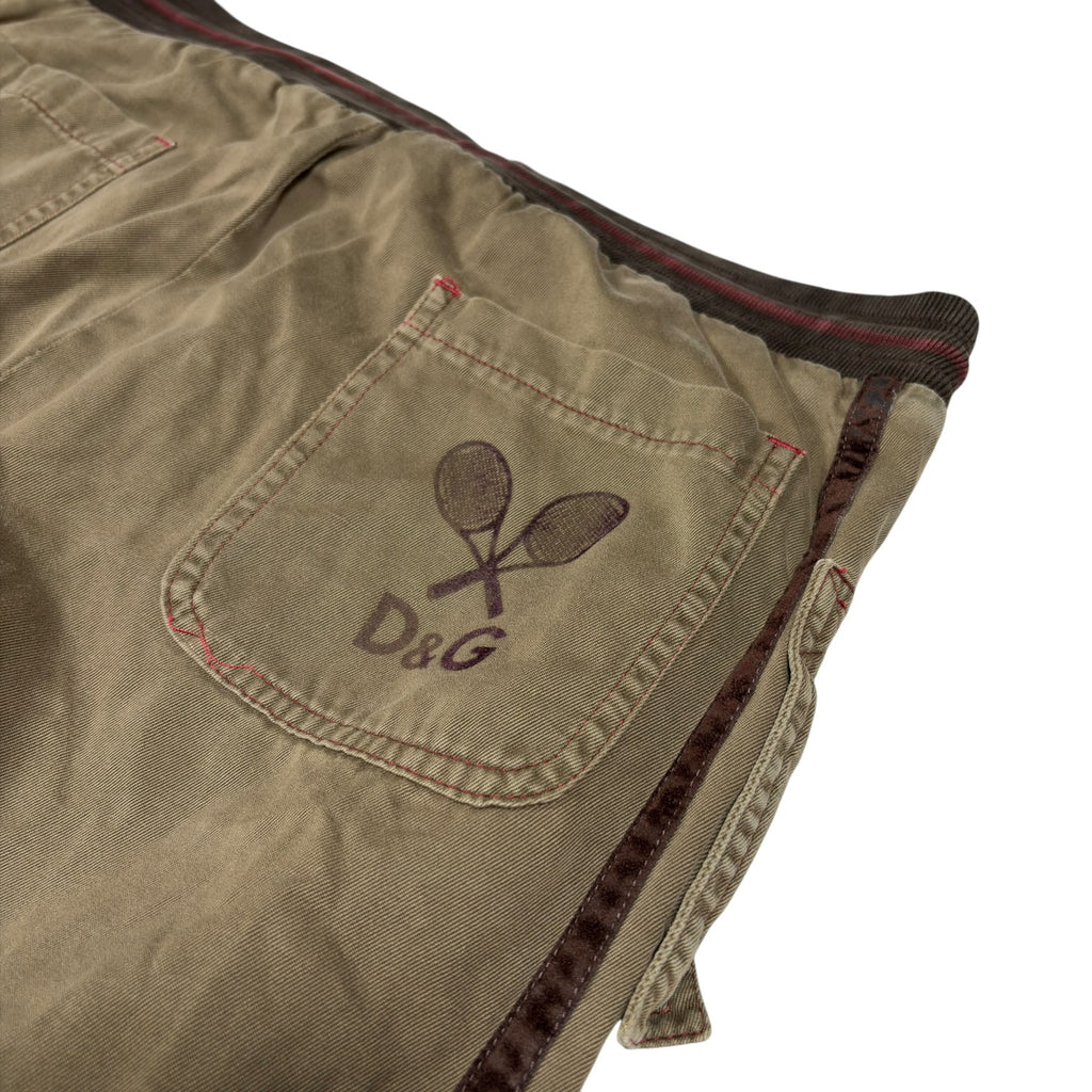 Dolce & Gabbana Olive Green Multi-Pocket Cargo Trousers
