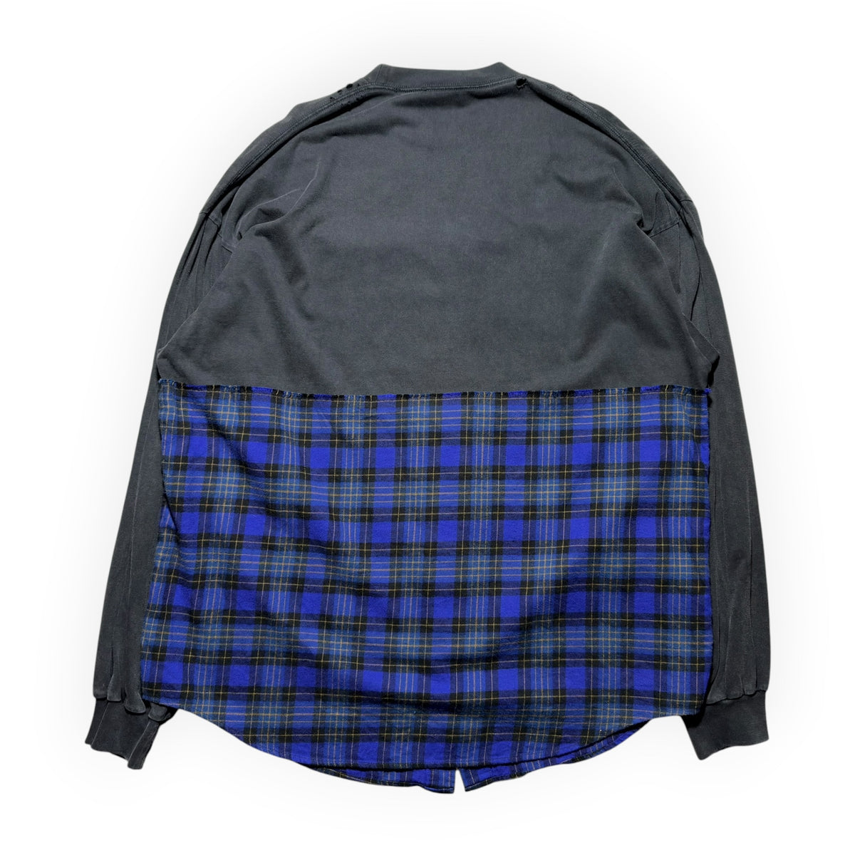 Balenciaga Hybrid Graphic Flannel Long-Sleeve Shirt