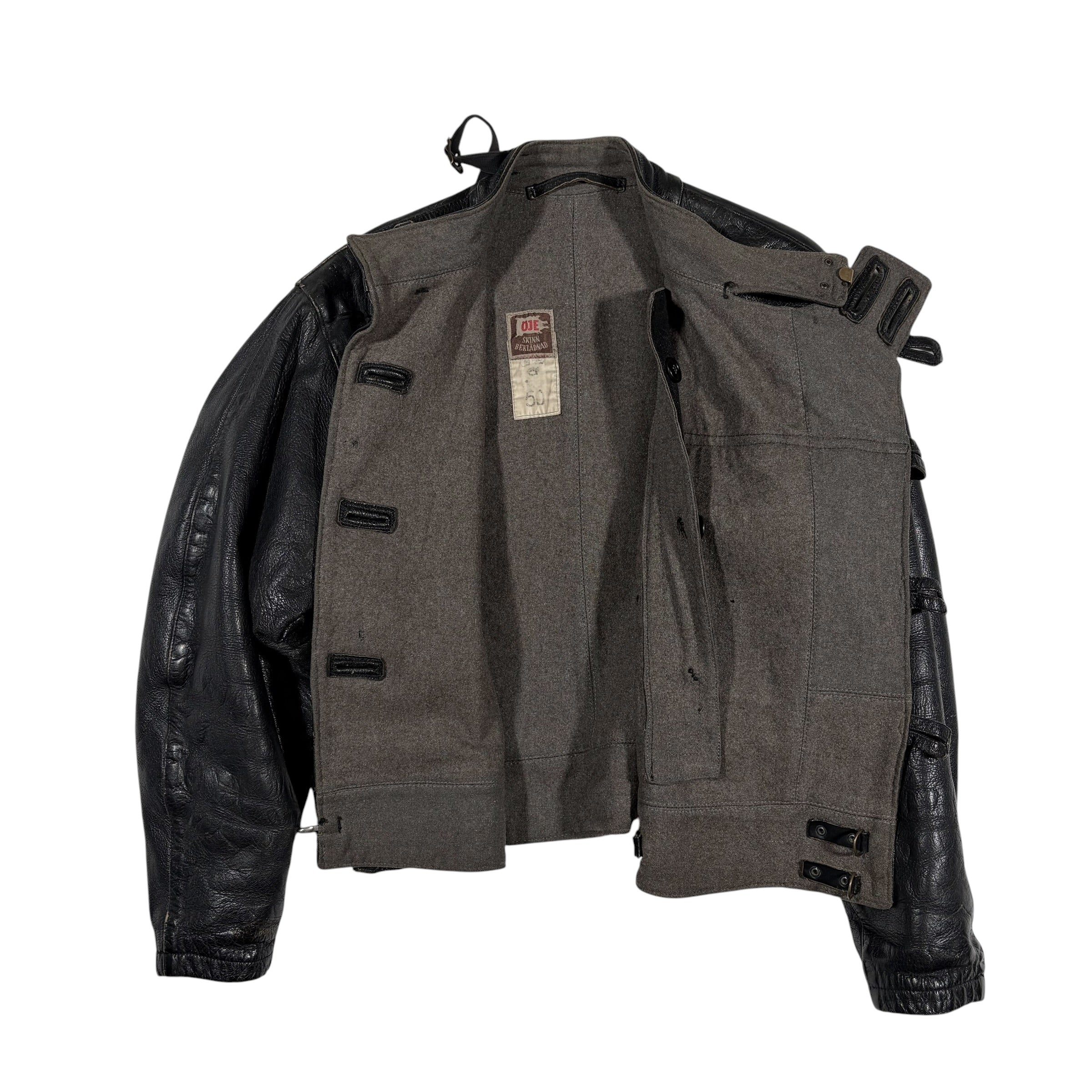 Vintage Swedish Military M1910 Leather Dispatch Rider Jacket