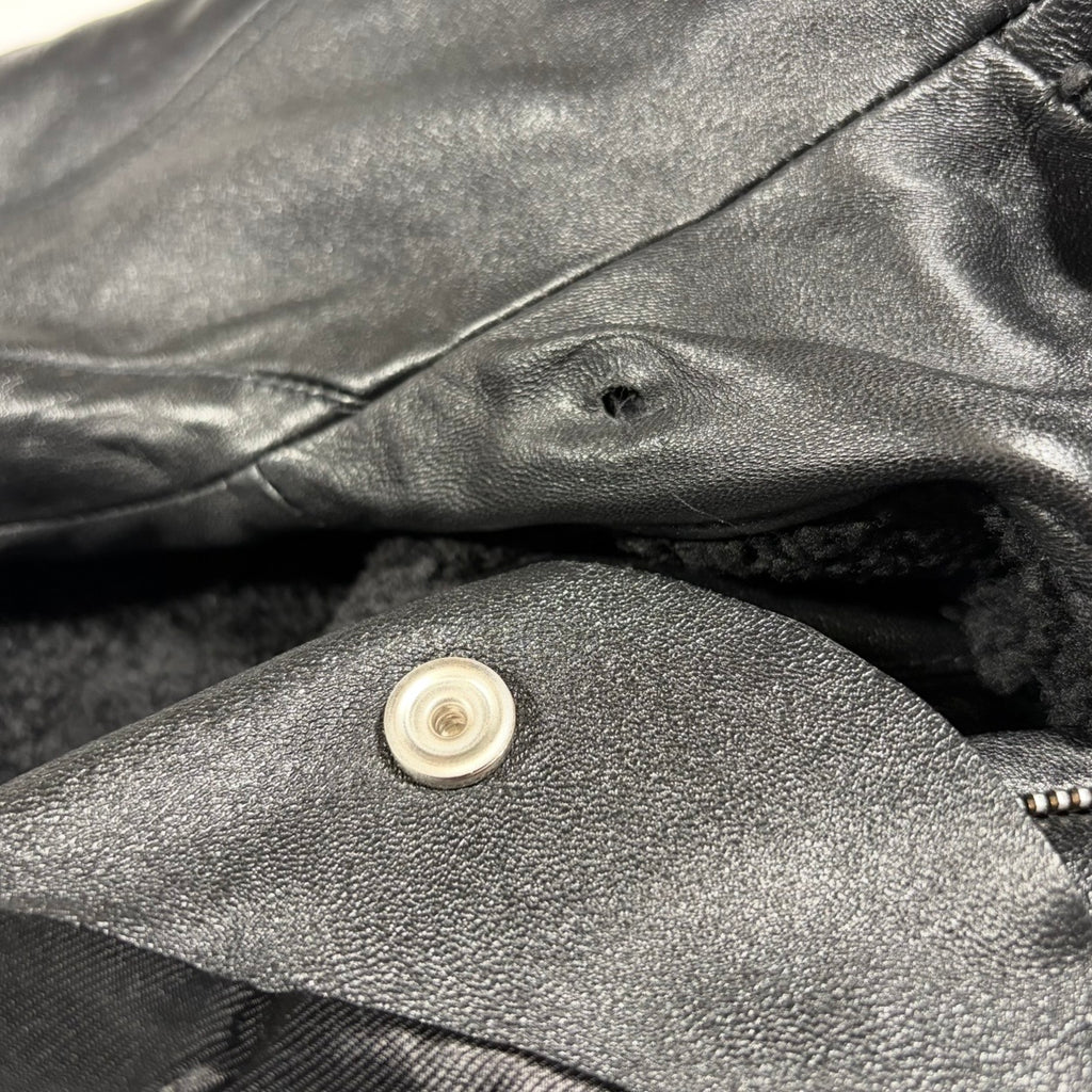 Saint Laurent Paris FW15 Shearling-Lined Leather Flight Jacket