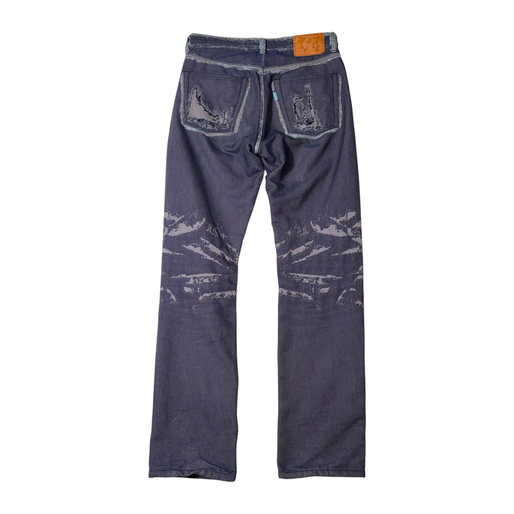 Issey Miyake A-POC Skeleton Jacquard Denim Jeans
