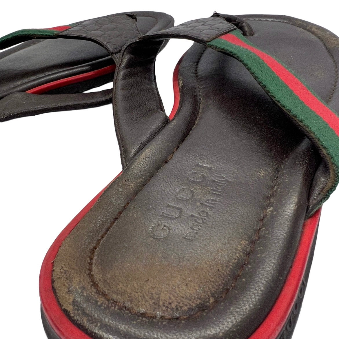 Gucci Leather Flip Flops