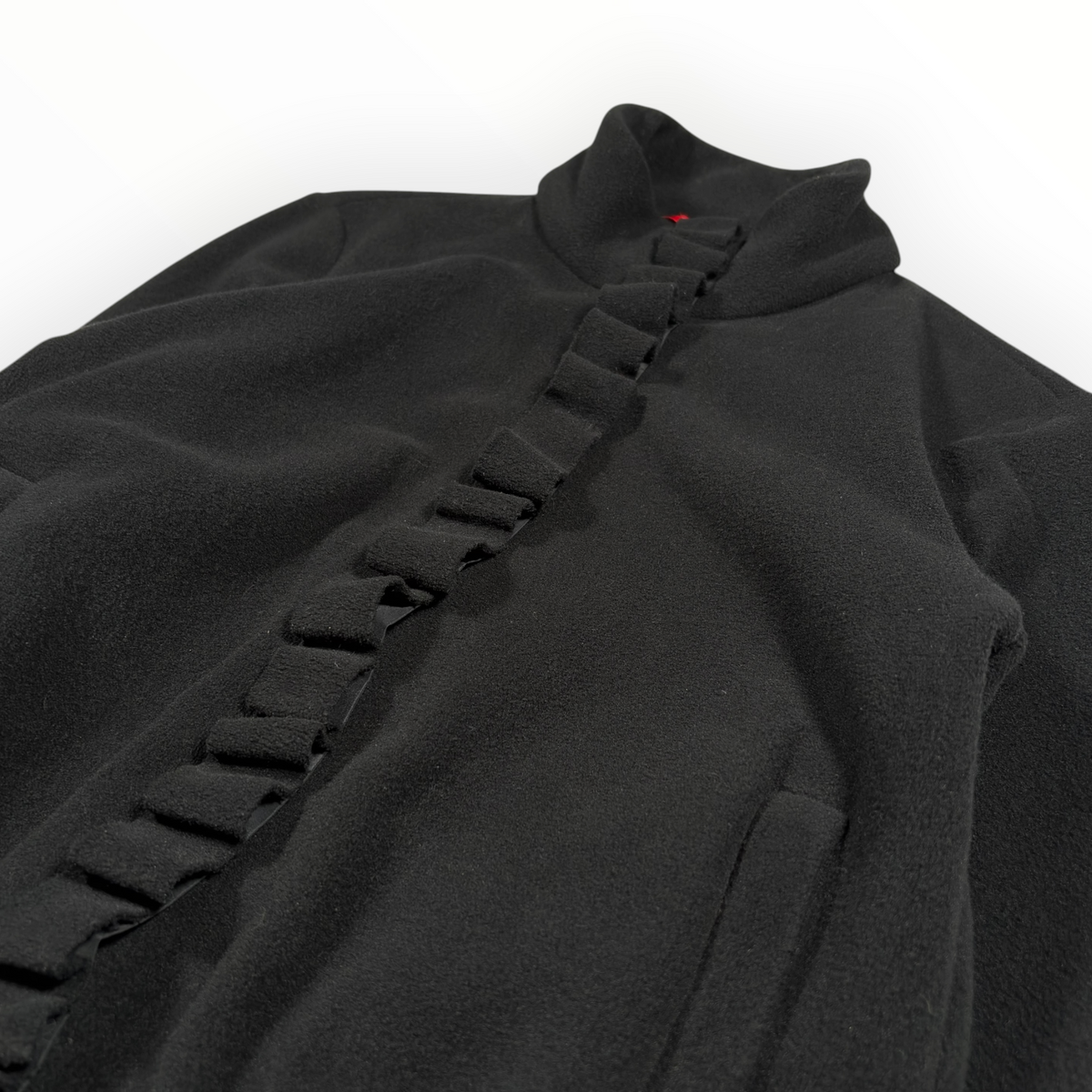 Prada Sport 2008 Ruffle-Trim Fleece Jacket