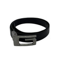 Gucci ”Tom Ford” Interlocking G Silver Buckle Leather Belt