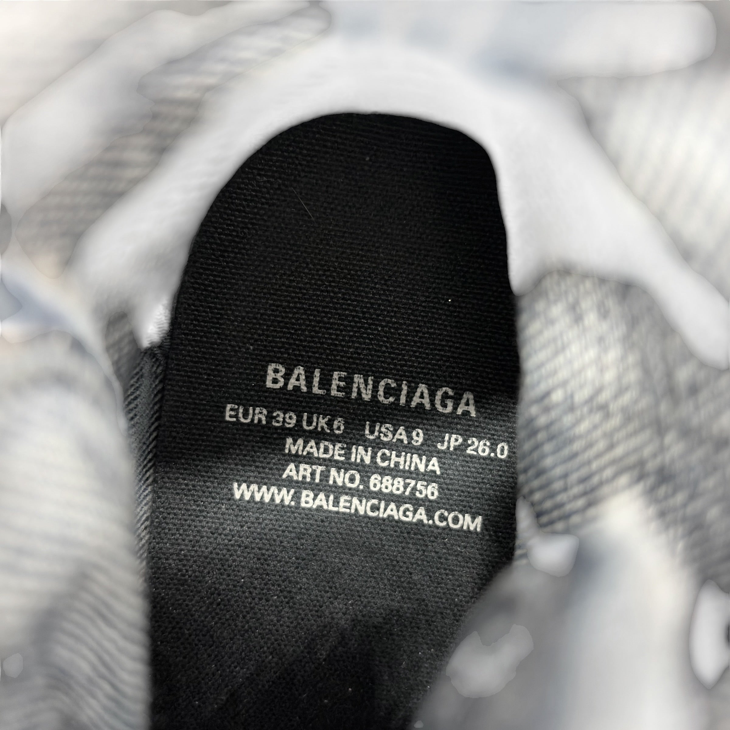 Balenciaga Paris High-Top Distressed Denim Sneakers