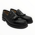 Our Legacy Black Leather Fringe Loafers
