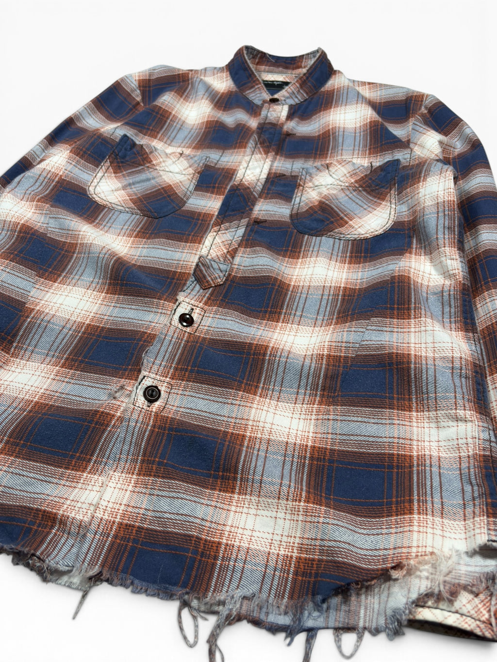 Number (N)ine AW08 Plaid Distressed Flannel Shirt